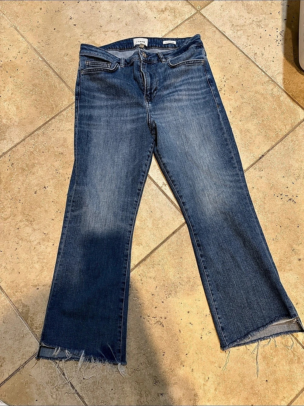 FRAME Le Crop Mini Boot Mini Boot Jeans Blue Waist 31